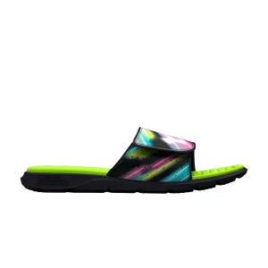 Under Armour Ignite Pro Graphic Strap Slide 'Holographic' Noir/Lime Splash 3026024 002