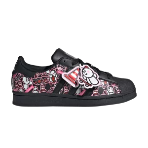 adidas James Jarvis x Originals Superstar Big Kid 'Abstract Trefoil' Baskets Couleur noire/Couleur noire/Blanc nuage IE0252