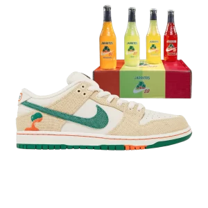 Nike Jarritos x Dunk Low SB Boîte spéciale Friends & Family Ghost/Orange sécurité/Malachite FD0860 001 SB FF