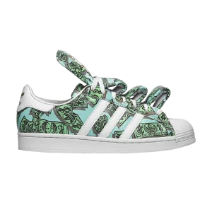 adidas Jeremy Scott x Superstar 'Money' baskets Chaussures blanches/Chaussures blanches/Or métallique HP6596