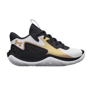 Under Armour Jet '23 PS 'White Metallic Gold' Baskets Blanc/Noir/Or Métallique 3026636 100