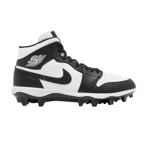 Air Jordan 1 Mid TD Cleat 'Noir Blanc' 2023 Blanc/Noir/Noir FJ6805 100