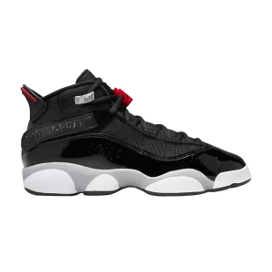 Air Jordan 6 Rings GS 'Black Metallic Silver' Noir/Blanc/Argent Métallique/Rouge Feu FZ4186 010