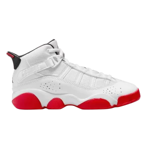 Air Jordan 6 Rings PS 'White University Red' Blanc/Noir/University Rouge 323432 160