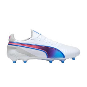 Puma King Ultimate FG AG 'Formula Pack' Baskets Blanc/Bluemazing/Gris clair plat/Sunset Glow 107809 02