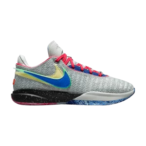 Baskets LeBron 20 EP 'Nike Lifer' Argent clair/Hyper Royale/Citron Mousseline/Orange sécurité DJ5422 002