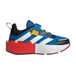 adidas LEGO x Tech Runner EL Little Kid 'White Shock Blue' Baskets Blanc Nuage/Miracle Blanc/Shock Bleu HP5879