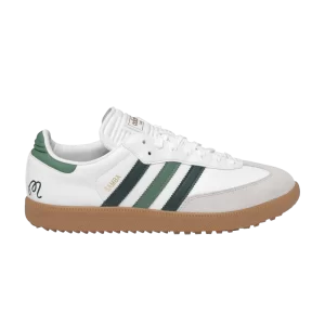 adidas Malbon Golf x Samba Spikeless Golf 'White Preloved Green' Blanc/Core Vert/Vert JR2539
