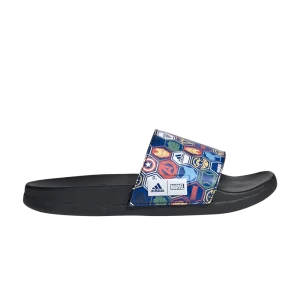 adidas Marvel x Adilette Comfort Slide J 'Avengers Badges' Blanc Nuage/Bleu Royal/Noir ID5238
