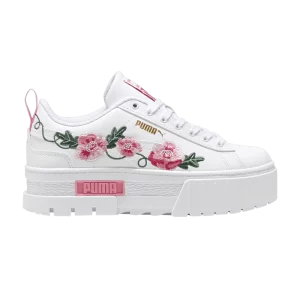 Puma Mayze Big Kid 'Floral Broderie' Baskets Blanc/Rose Rapide/Vigne 397281 01