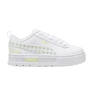 Puma Mayze Little Kid 'Gingham Cozy – Green Illusion 'Baskets Blanc/Vert illusion 396661 02