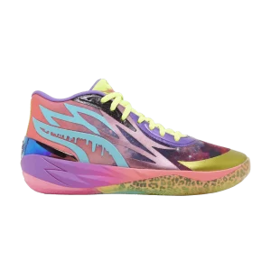 Baskets Puma MB.02 'Be You' Violet Mica/Jaune Sécurité/Rose Lueur/Sunset Glow/Noir 378283 01