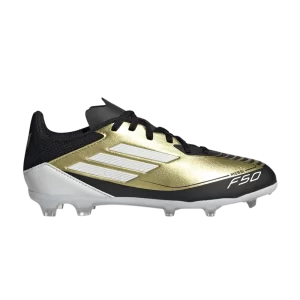Baskets adidas Messi Adizero F50 League FG MG K 'Triunfo Dorado' Or métallisé/Blanc nuage/Noir IF6919