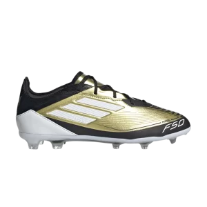 Baskets adidas Messi Adizero F50 Pro FG K 'Triunfo Dorado' Or métallisé/Blanc nuage/Noir IF6917