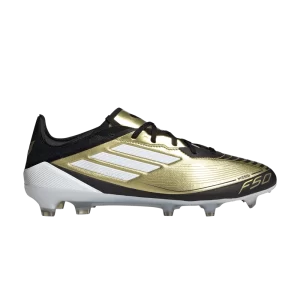 Baskets adidas Messi Adizero F50 Pro FG 'Triunfo Dorado' Or métallisé/Blanc nuage/Noir JI2502