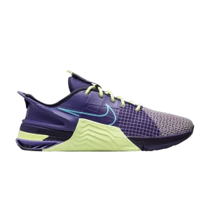 Nike Metcon 8 FlyEase AMP 'Court Purple Barely Volt' Court Violet/Barely a Volt/Bleu noirci/Bleu Baltique FD0457 500