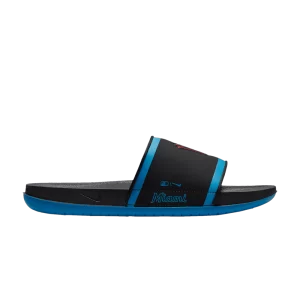 Nike MLB x Offcourt Slide 'Miami Marlins' Noir/Bleu Neptune/Rouge Chili DH6984 002