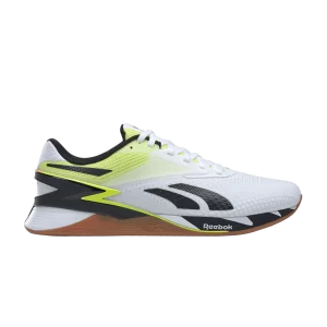 Reebok Nano X3 'Yellow Orange Mismatched' Baskets Chaussures Blanc/Orange Highlights/Sunny Acid Jaune HP6073