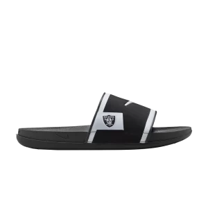 Nike NFL x Offcourt Slide 'Las Vegas Raiders' Noir/Gris fumée foncé/Argent champ FN4454 001