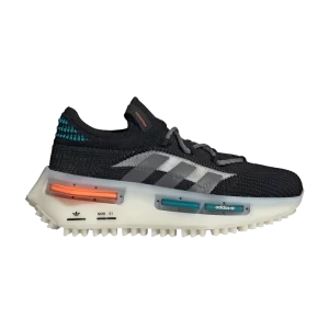 adidas NMD_S1 J 'Black Teal Orange' Baskets Couleur noire/Gris cinq/Couleur blanche GW2186