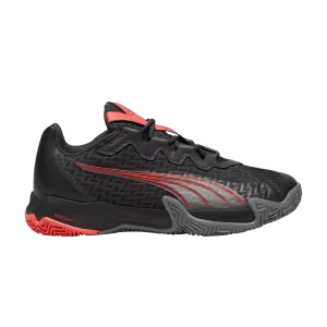 Puma Nova Elite 'Dark Grey Active Red' Baskets plates gris foncé/noir/gris moyen plat/rouge actif 107597 03