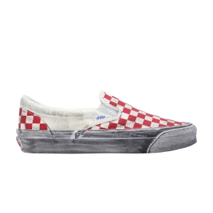 Vans OG Classic Slip-On LX 'Stressed – Damier Rouge' Rouge/Échecs VN0A32QN9Y1