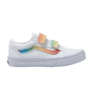 Vans Old Skool V Baskets 'Rainbow Sidestripe' pour Enfants Rainbow True Blanc/Multi VN000CYDAHP