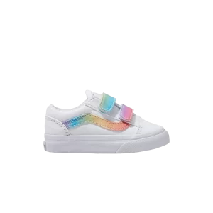 Vans Old Skool V Baskets 'Rainbow Sidestripe' pour tout-petits Rainbow True Blanc/Multi VN0009RCAHP