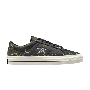 Converse One Star Pro Low 'Cowboy Embroidery' Baskets Noir/Multi/Aigrette A03666C