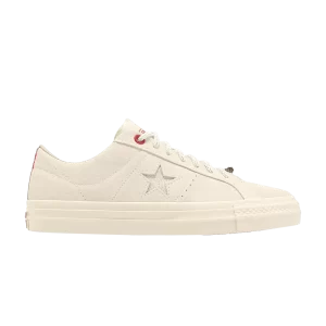 Converse One Star Pro Low 'Year of the Dragon' Baskets Ivoire Naturel/Ivoire Naturel/Rouge A08697C