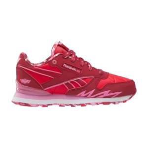 Reebok PJ Masks x Classic Leather Step 'n' Flash Little Kid 'Owlette' Baskets Mars Rouge/Pixie Rose/Blanc 100200541