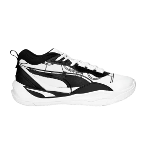 Puma Playmaker Pro 'Courtside - Blanc Noir' Baskets Blanc/Noir 378324 01