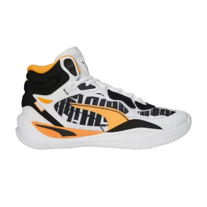 Puma Playmaker Pro Mid 'Block Party' Baskets Blanc/Clementine 378328 01