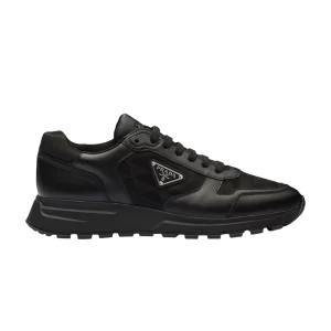 Baskets Prada en cuir et Re-Nylon 'Noir' Noir 2EE390 3LNW F0002