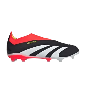 adidas Predator 24 Elite Laceless FG J 'Solar Energy Pack' Noir/Blanc Nuage/Rouge Sunny IG7753