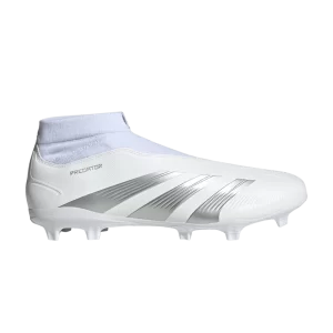 adidas Predator 24 League Laceless FG 'Pearlized Pack' Blanc nuage/Argent métallique/Blanc nuage IG7767