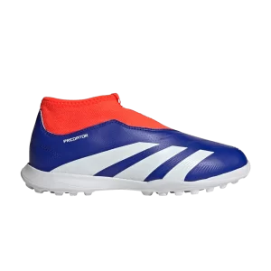 adidas Predator 24 League Laceless TF J 'Marinerush Pack' Bleu Lucide/Blanc Nuage/Rouge Solaire IF6429