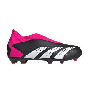 adidas Predator Accuracy.3 Laceless FG J 'Own Your Football Pack' Noir/Blanc Nuage/Team Shock Rose GW4606