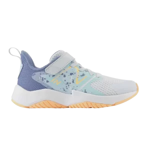 New Balance Rave Run v2 Bungee Lace Top Strap Big Kid X-Wide 'Ice Blue Solar Flare' Bleu glacé/Bleu vif/Solar Flare YTRAVIB2 XW