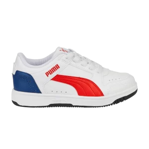 Puma Rebound Joy Low Little Kid 'Blanc Rouge Bleu' Baskets Blanc/Rouge/Bleu Flamboyant 381985 09