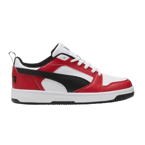 Puma Rebound V6 Low 'Club Red Black' Baskets Blanc/Noir/Club Rouge 392328 17