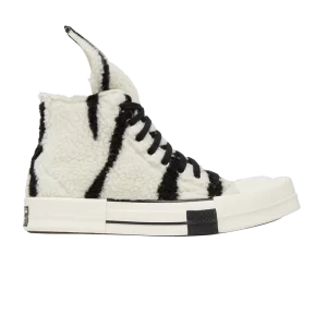 Converse Rick Owens x DRKSHDW TURBODRK Chuck 70 High 'Zebra' Baskets Lily Blanc/Noir/Aigrette A03943C