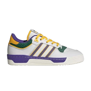 Baskets adidas Rivalry Low 86 'Utah Jazz' Blanc cristal/Encre énergétique/Or gras IF8180