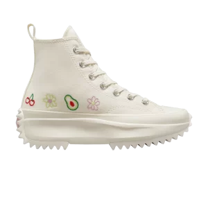 Converse Run Star Hike Platform High 'Fruits et fleurs brodés' Aigrette/Aigrette/Rose lever du soleil A03560C