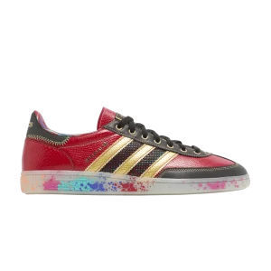 GRAINE. baskets x adidas Handball Spezial 'Scarlet Gold Paint Splatter 'Better écarlate/or métallique/noir ID8617