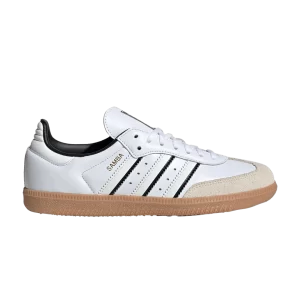 adidas Samba OG J 'Double White Black Gum' Baskets Nuage blanc/Couleur blanche/Couleur noir IH5585