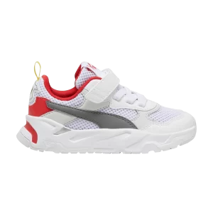 Baskets Puma Scuderia Ferrari x Trinity Little Kid 'White Rosso Corsa' Blanc/Gris moyen plat/Jaune 308007 08
