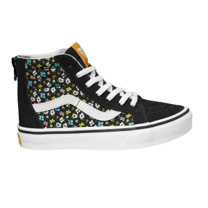 Vans Sk8-Hi Zip Baskets 'Ditsy Floral Black' pour Enfants Noir Floral/Multi VN000CYQBMV