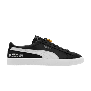 Puma Slum Village x Distinct Life x Suède 'Fantastic, Vol. Tige de 2' noir/blanc/gris ombre/or 394971 01