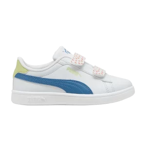Puma Smash 3.0 FC 5 Baskets 'Silver Mist Blue Horizon' pour petit enfant Brume argentée/Bleu Horizon/Blanc 397987 01